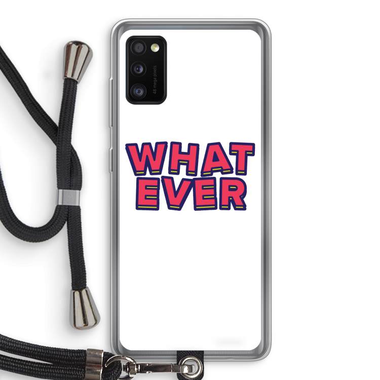 Whatever: Samsung Galaxy A41 Transparant Hoesje met koord