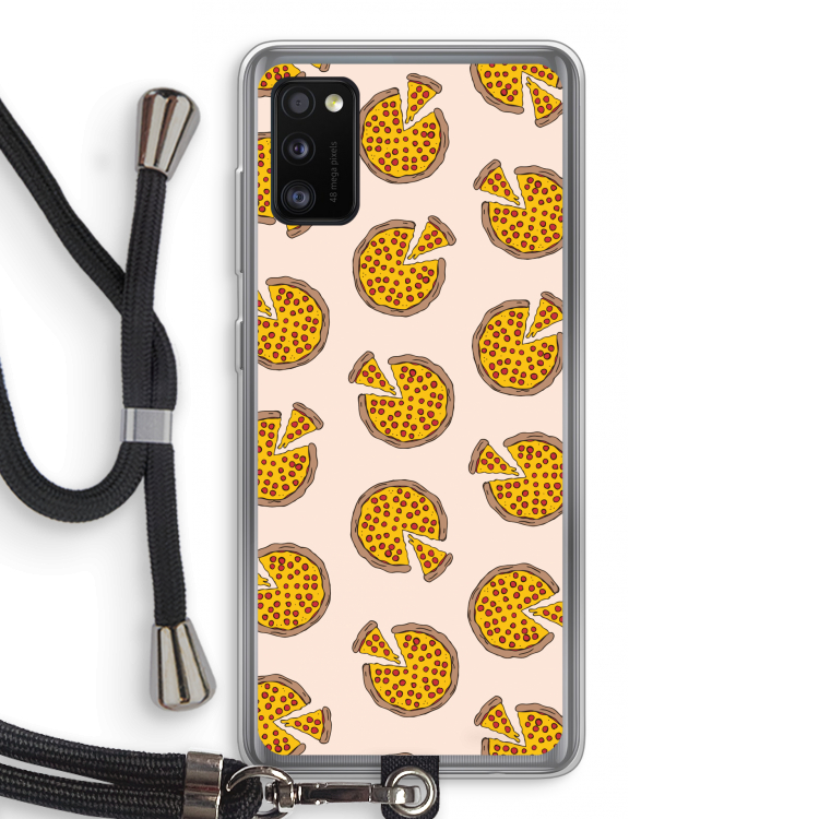 You Had Me At Pizza: Samsung Galaxy A41 Transparant Hoesje met koord