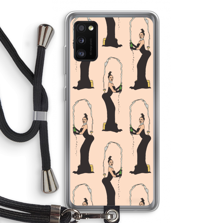 Pop Some Kim: Samsung Galaxy A41 Transparant Hoesje met koord