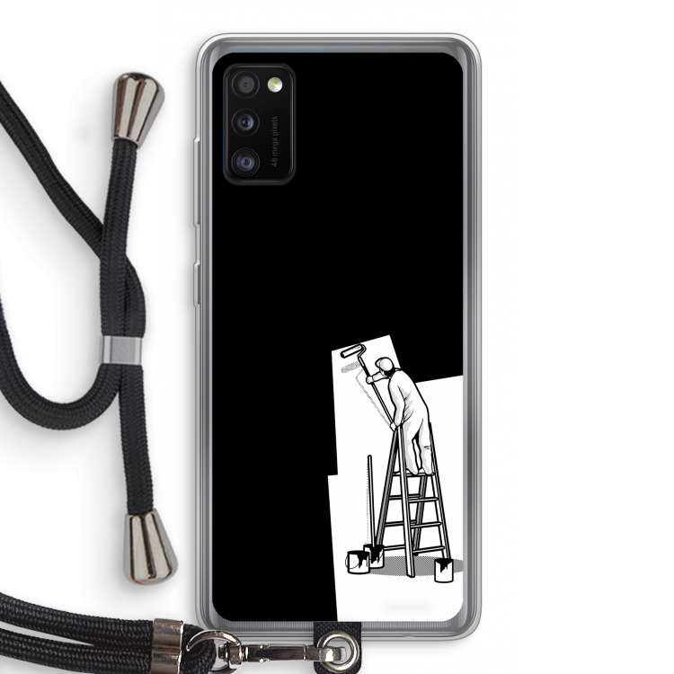 Musketon Painter: Samsung Galaxy A41 Transparant Hoesje met koord