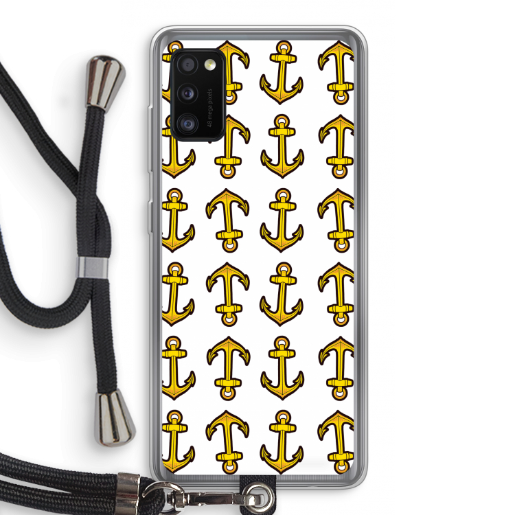Musketon Anchor: Samsung Galaxy A41 Transparant Hoesje met koord