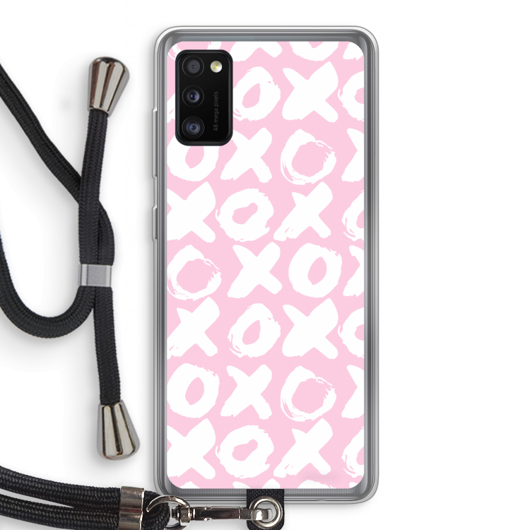 XOXO: Samsung Galaxy A41 Transparant Hoesje met koord
