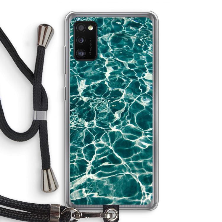 Weerkaatsing water: Samsung Galaxy A41 Transparant Hoesje met koord