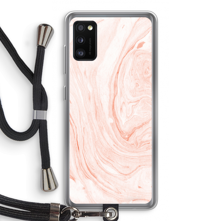 Peach bath: Samsung Galaxy A41 Transparant Hoesje met koord