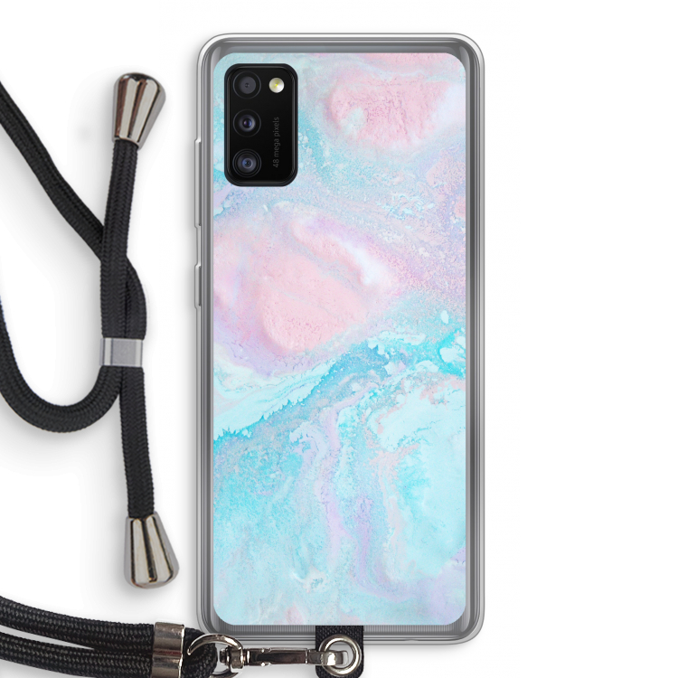 Fantasie pastel: Samsung Galaxy A41 Transparant Hoesje met koord