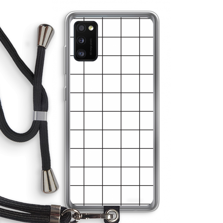 Rooster: Samsung Galaxy A41 Transparant Hoesje met koord