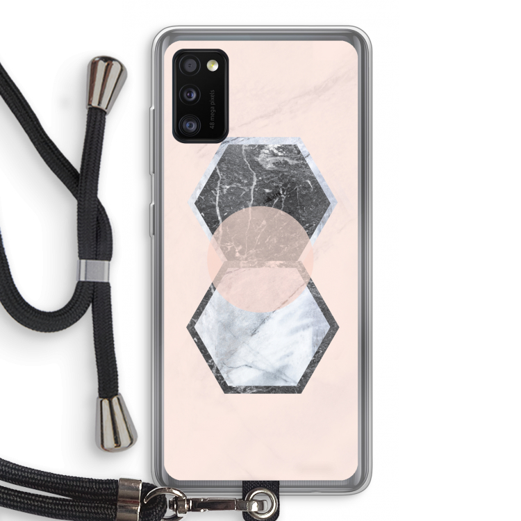 Creatieve toets: Samsung Galaxy A41 Transparant Hoesje met koord