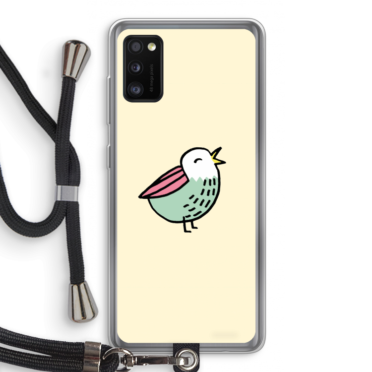 Birdy: Samsung Galaxy A41 Transparant Hoesje met koord