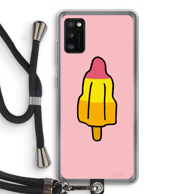 Raketijsje: Samsung Galaxy A41 Transparant Hoesje met koord
