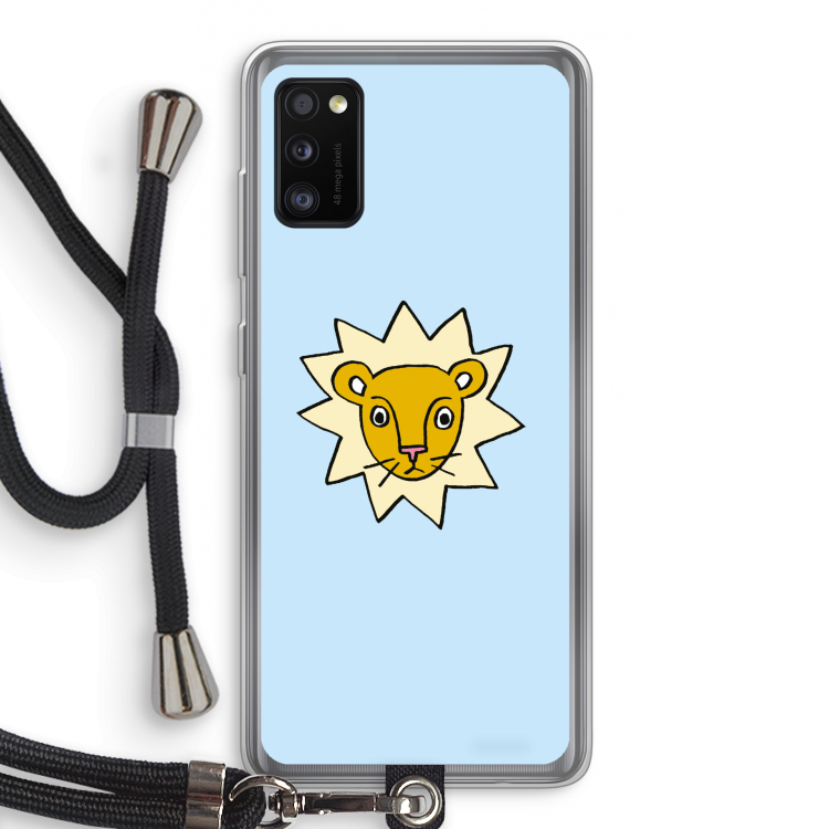 Kleine leeuw: Samsung Galaxy A41 Transparant Hoesje met koord