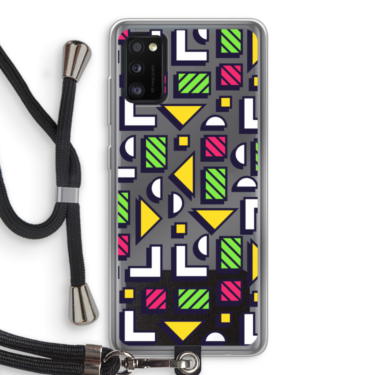 8-bit N°4: Samsung Galaxy A41 Transparant Hoesje met koord