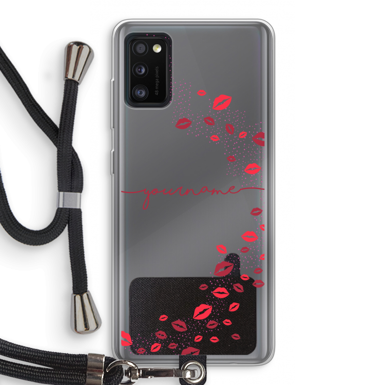 Kusjes: Samsung Galaxy A41 Transparant Hoesje met koord