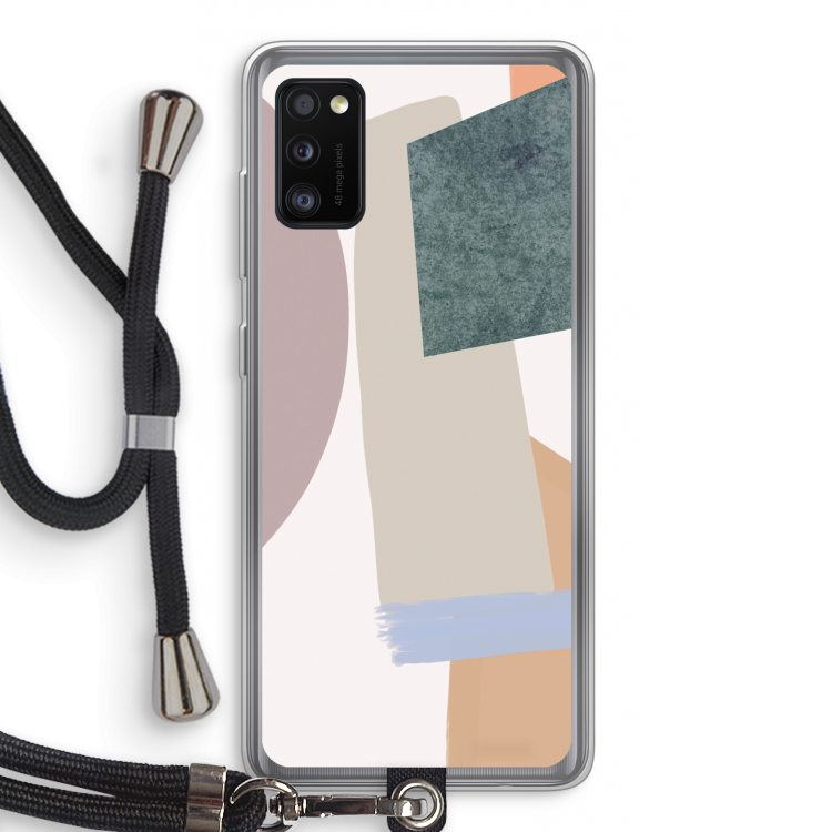 Lindo: Samsung Galaxy A41 Transparant Hoesje met koord