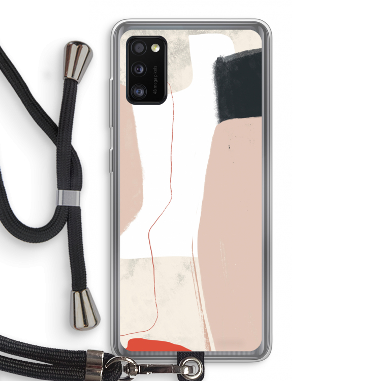 Lava: Samsung Galaxy A41 Transparant Hoesje met koord
