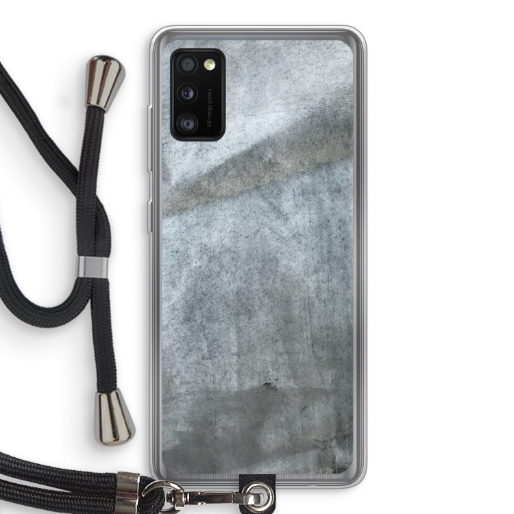 Grey Stone: Samsung Galaxy A41 Transparant Hoesje met koord