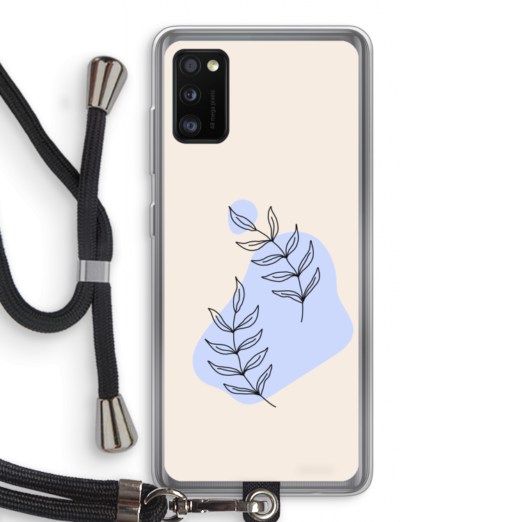 Leaf me if you can: Samsung Galaxy A41 Transparant Hoesje met koord