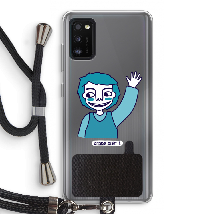Zwaai: Samsung Galaxy A41 Transparant Hoesje met koord