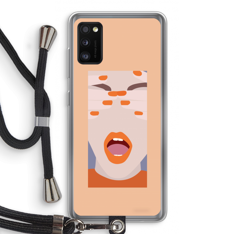 Surprise: Samsung Galaxy A41 Transparant Hoesje met koord