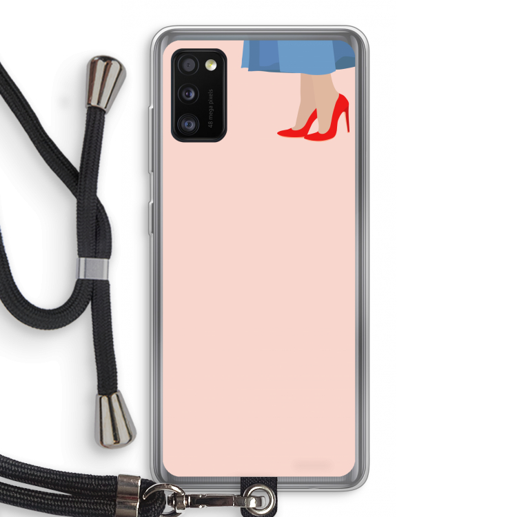 High heels: Samsung Galaxy A41 Transparant Hoesje met koord