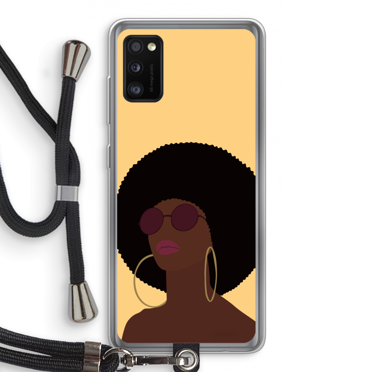 Golden hour: Samsung Galaxy A41 Transparant Hoesje met koord