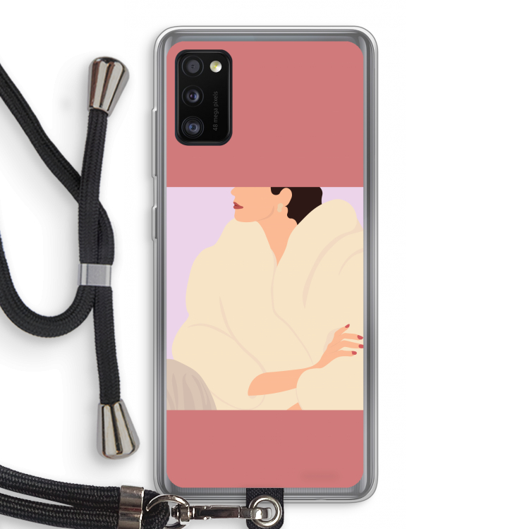 Cosy: Samsung Galaxy A41 Transparant Hoesje met koord