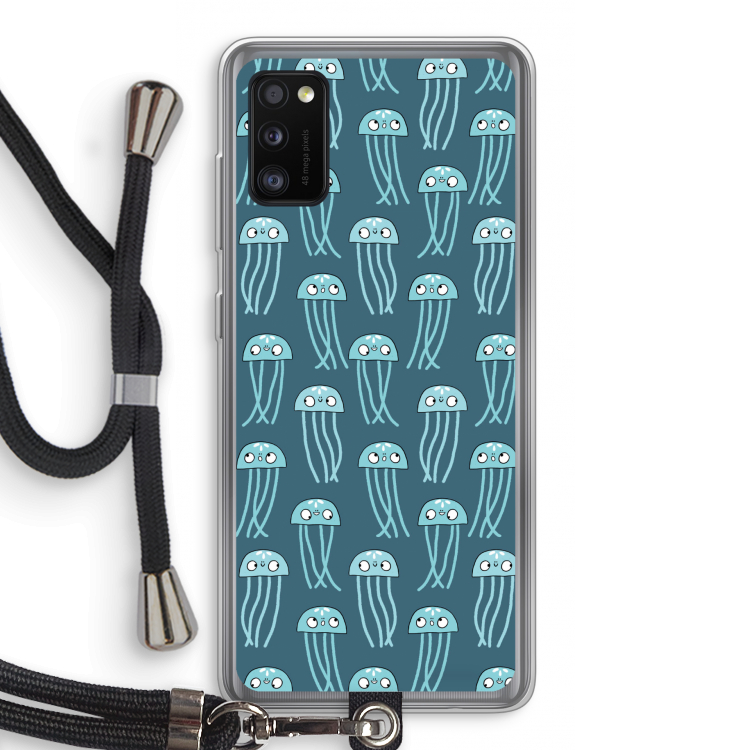Kwallie: Samsung Galaxy A41 Transparant Hoesje met koord