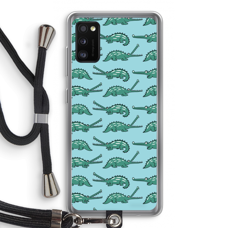 Kroko: Samsung Galaxy A41 Transparant Hoesje met koord