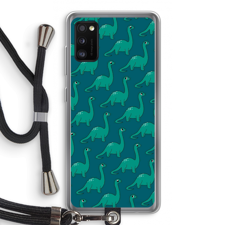 Diplodocus: Samsung Galaxy A41 Transparant Hoesje met koord