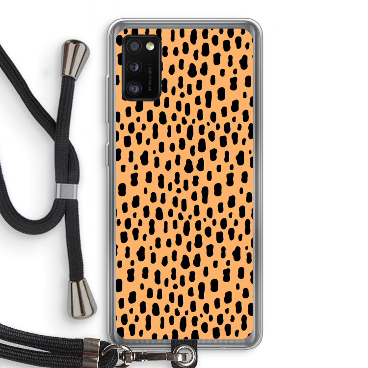 Panter: Samsung Galaxy A41 Transparant Hoesje met koord