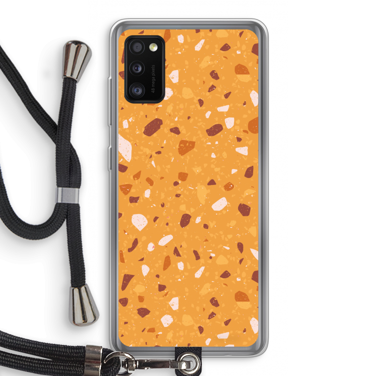 Terrazzo N°24: Samsung Galaxy A41 Transparant Hoesje met koord
