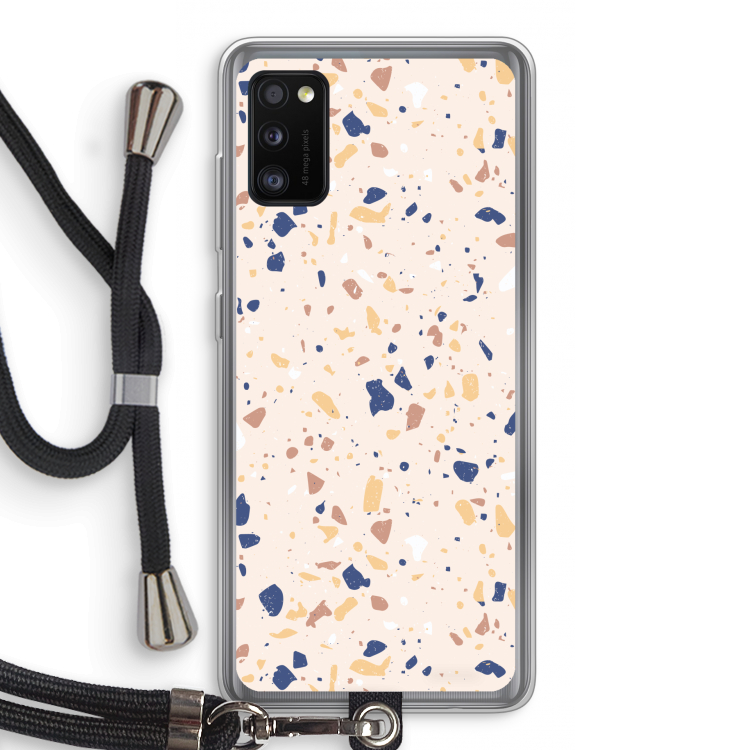 Terrazzo N°23: Samsung Galaxy A41 Transparant Hoesje met koord