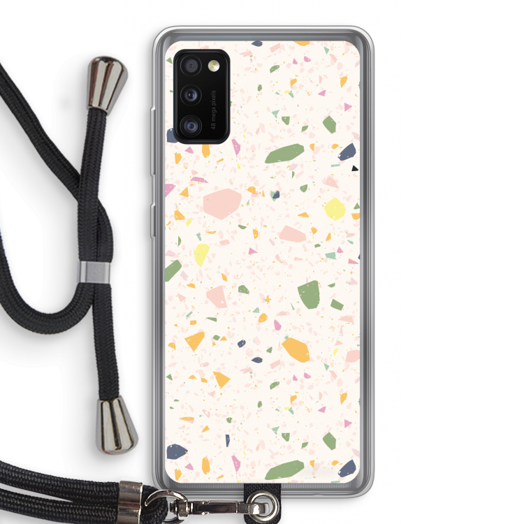 Terrazzo N°21: Samsung Galaxy A41 Transparant Hoesje met koord