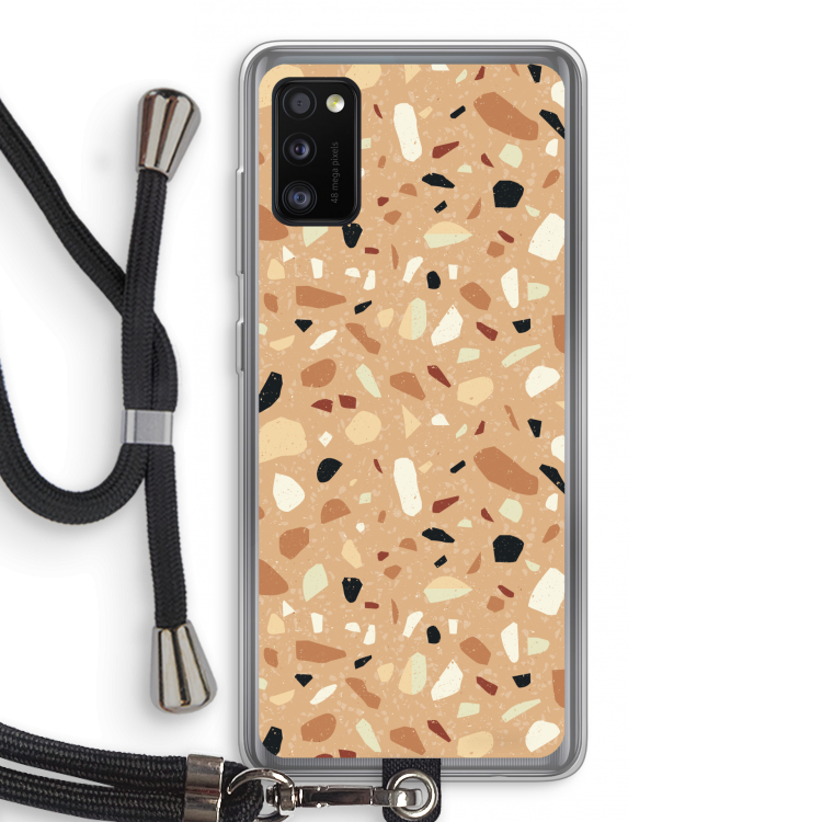 Terrazzo N°17: Samsung Galaxy A41 Transparant Hoesje met koord