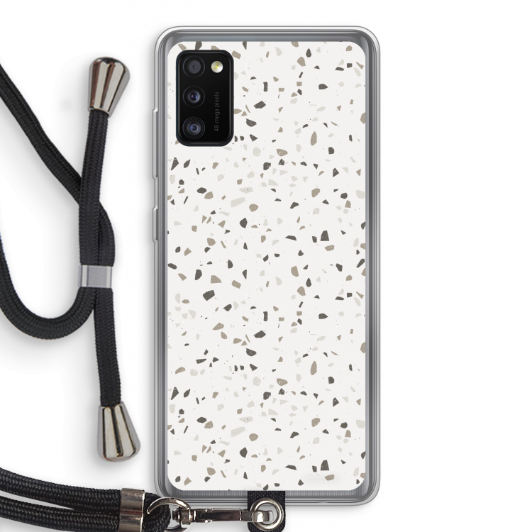 Terrazzo N°14: Samsung Galaxy A41 Transparant Hoesje met koord