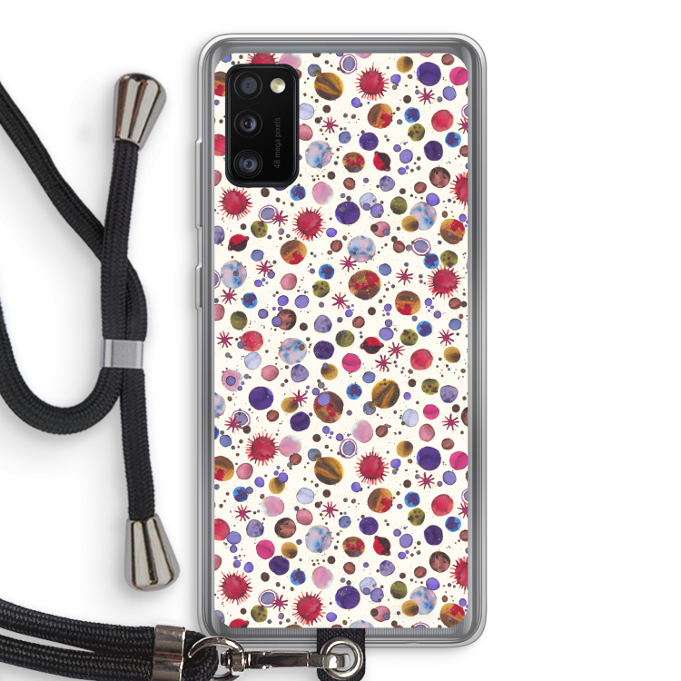 Planets Space: Samsung Galaxy A41 Transparant Hoesje met koord