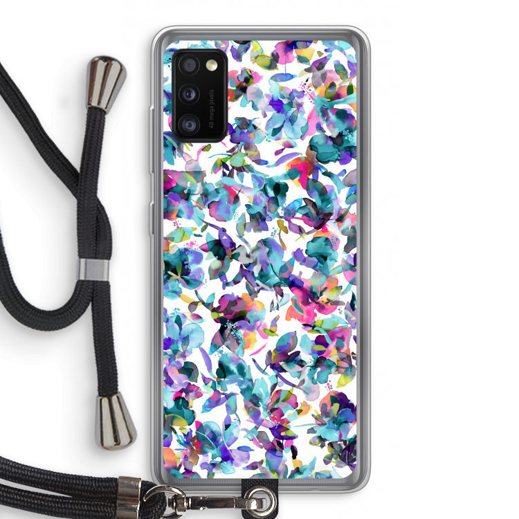 Hibiscus Flowers: Samsung Galaxy A41 Transparant Hoesje met koord