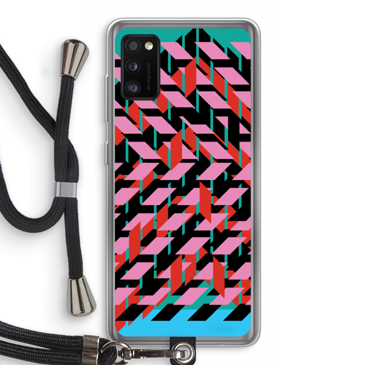 Skew Blush 2: Samsung Galaxy A41 Transparant Hoesje met koord