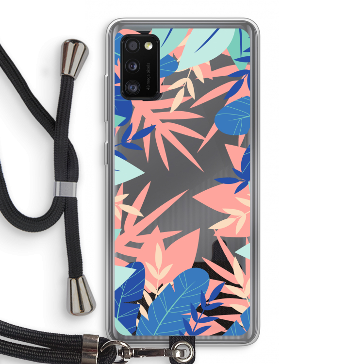 Tropisch: Samsung Galaxy A41 Transparant Hoesje met koord