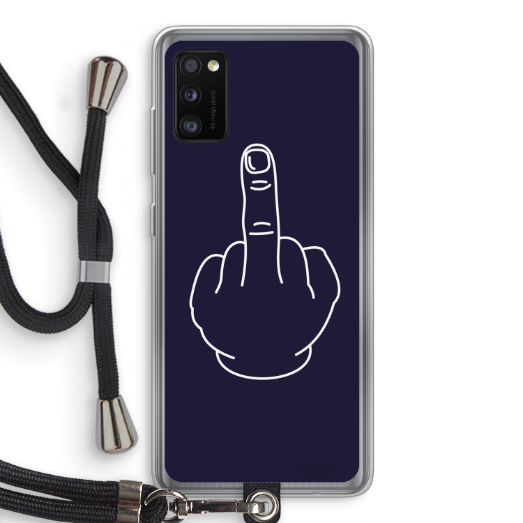 F**k U: Samsung Galaxy A41 Transparant Hoesje met koord