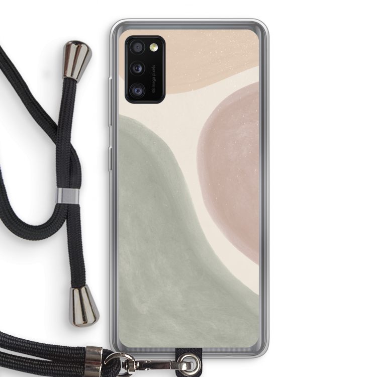 Geo #6: Samsung Galaxy A41 Transparant Hoesje met koord