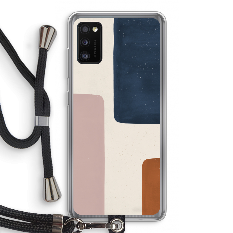 Geo #5: Samsung Galaxy A41 Transparant Hoesje met koord