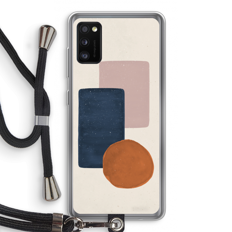 Geo #3: Samsung Galaxy A41 Transparant Hoesje met koord