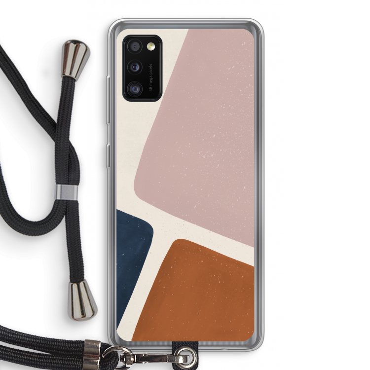 Geo #2: Samsung Galaxy A41 Transparant Hoesje met koord