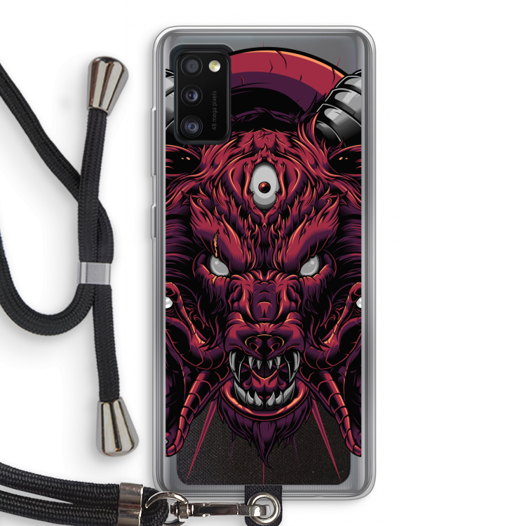 Hell Hound and Serpents: Samsung Galaxy A41 Transparant Hoesje met koord