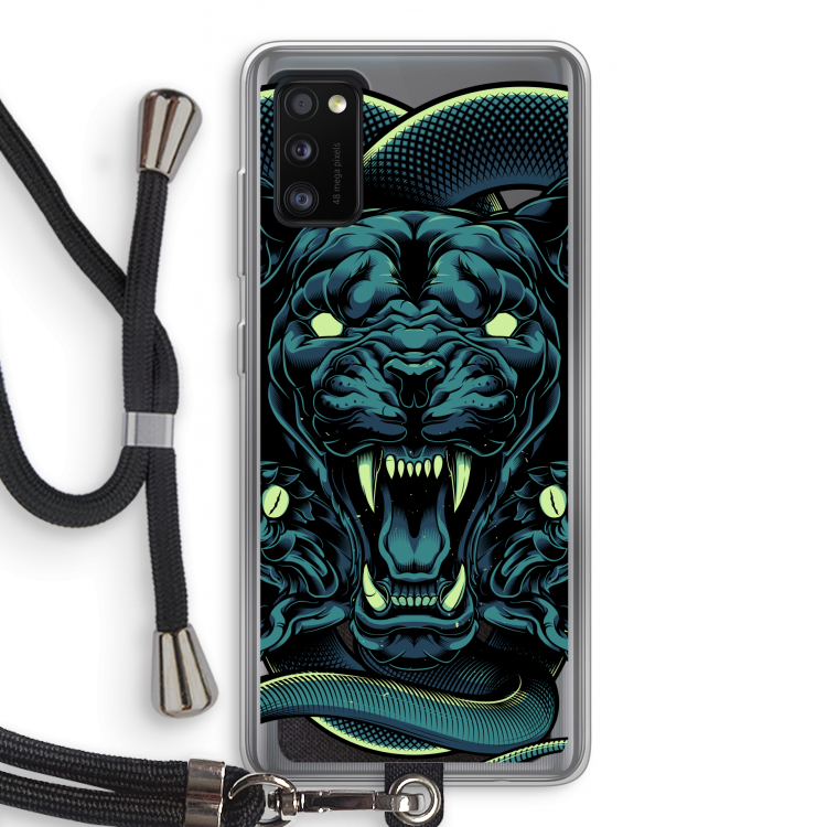 Cougar and Vipers: Samsung Galaxy A41 Transparant Hoesje met koord