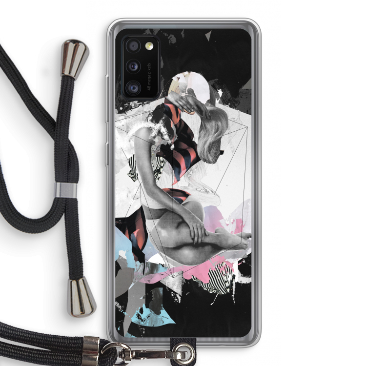 Camouflage de sommeil: Samsung Galaxy A41 Transparant Hoesje met koord
