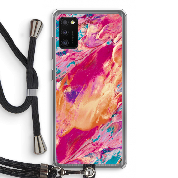 Pastel Echoes: Samsung Galaxy A41 Transparant Hoesje met koord