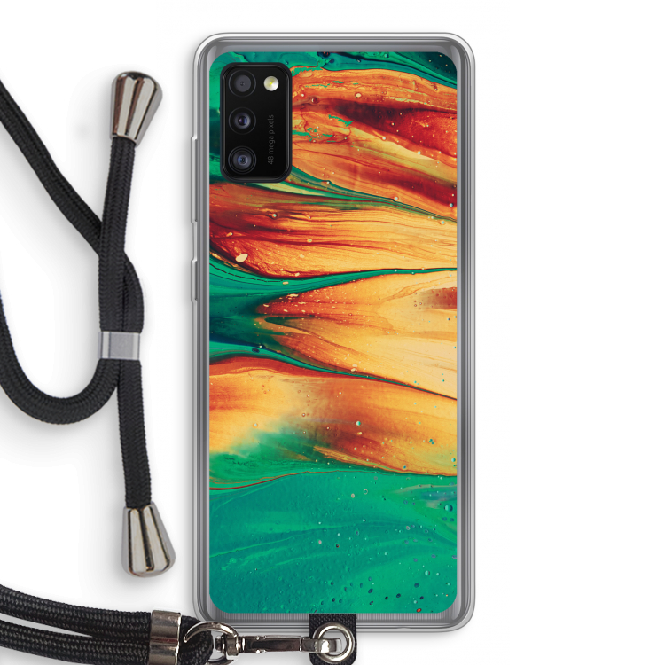 Green Inferno: Samsung Galaxy A41 Transparant Hoesje met koord
