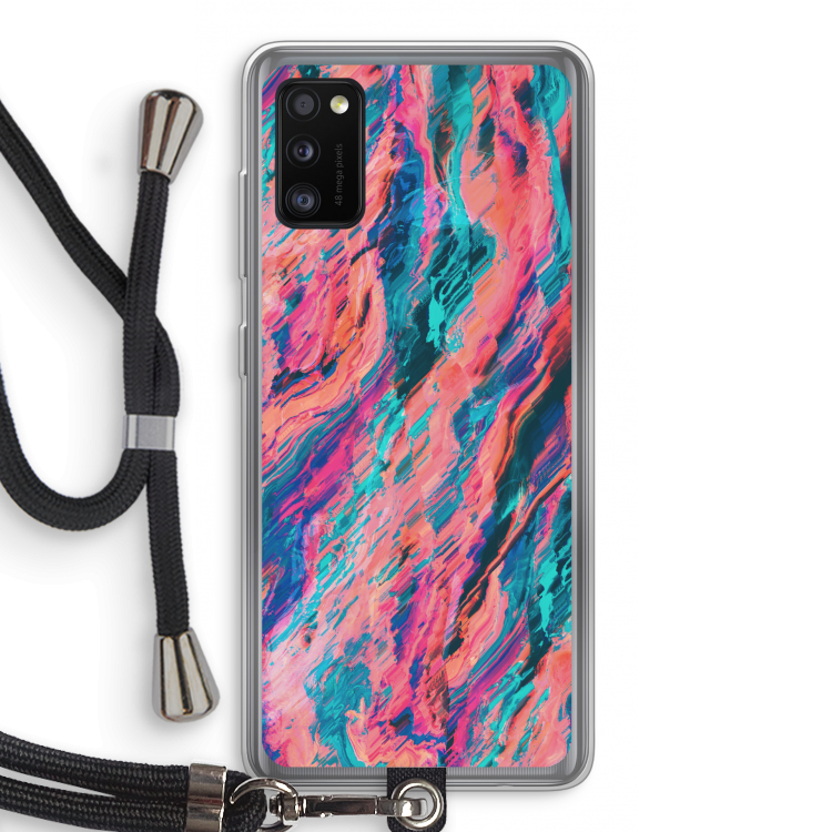 Electric Times: Samsung Galaxy A41 Transparant Hoesje met koord