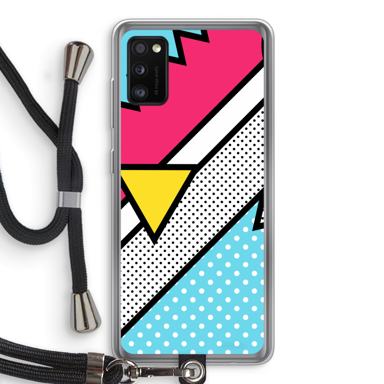 Pop Art #3: Samsung Galaxy A41 Transparant Hoesje met koord